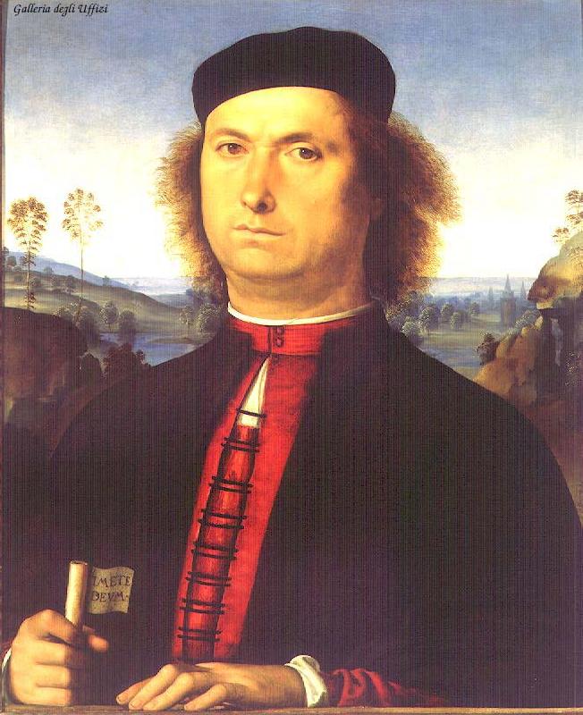 PERUGINO, Pietro Portrait of Francesco delle Opere te